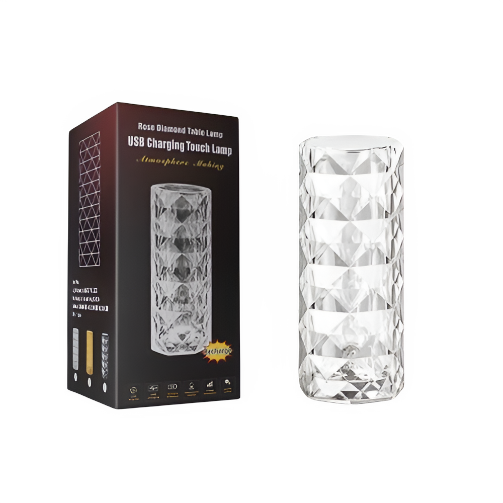 آباژور لمسی کریستالی با رقص نور (1)