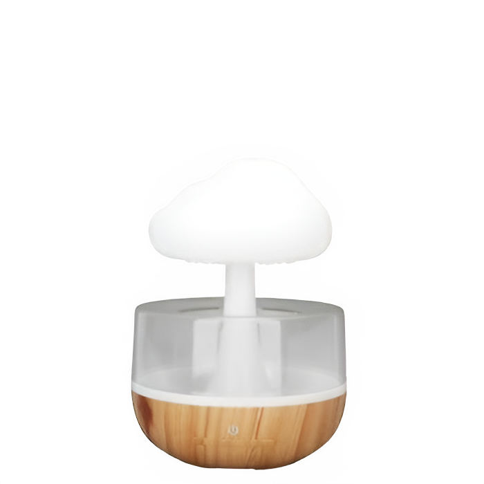 بخور سرد رومیزی فانتزی طرح ابری با افکت قطره باران و چراغ خواب رنگی (1)