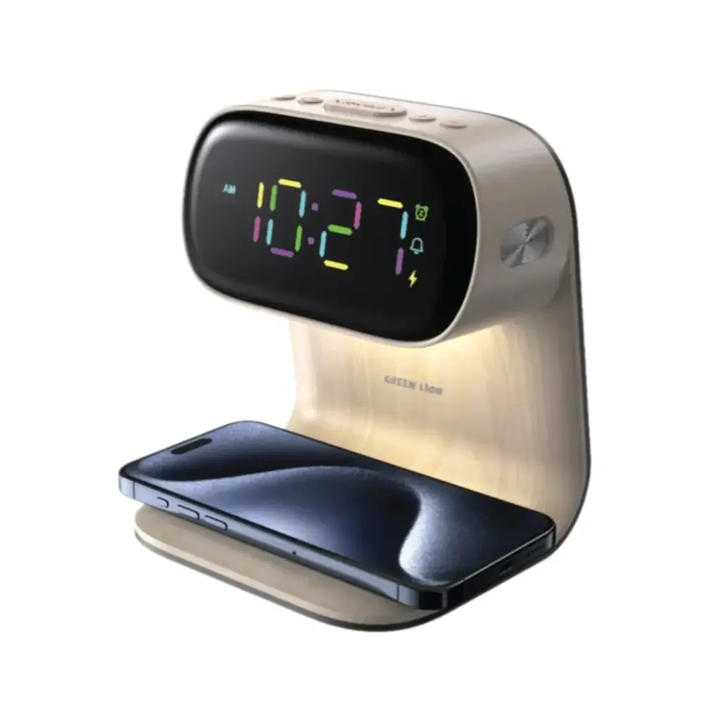 GNBED15WCHWD-Green-Lion-Bedside-Clock-with-Wireless-Charger-wood